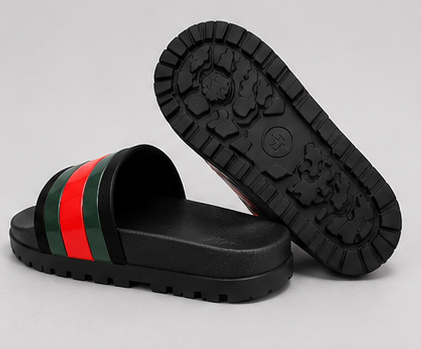 Gucci Men's  Signature Luxe Slides Sandals