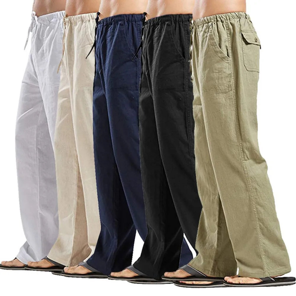 Breathable Linen Trousers Male