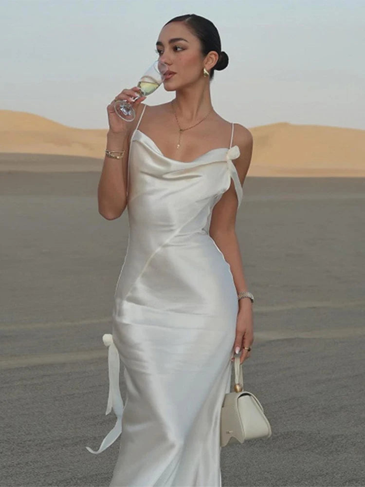 Satin Maxi Dresses For Women Elegant
