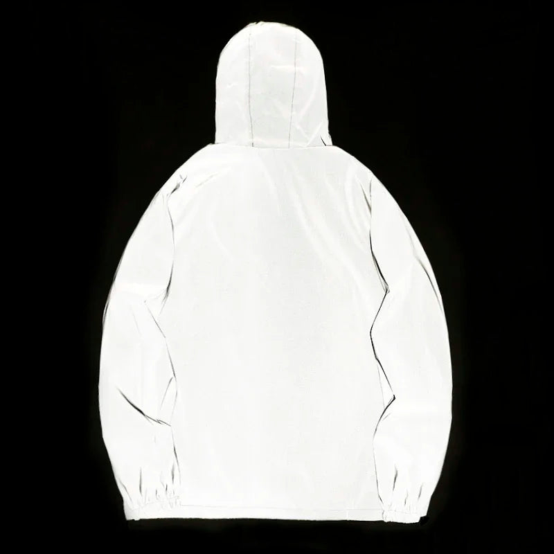 Jackets Double Fabric Windbreaker Hooded Jacket