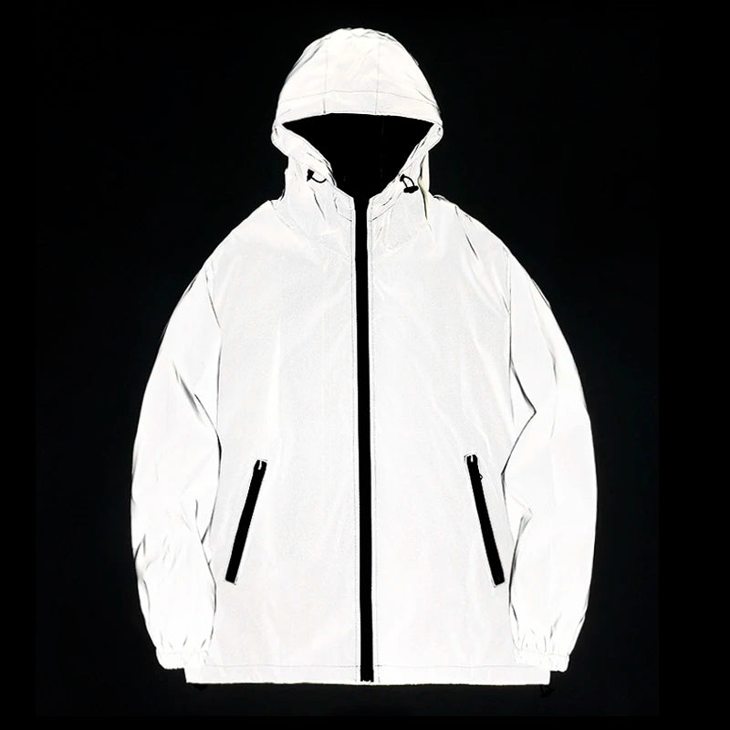 Jackets Double Fabric Windbreaker Hooded Jacket