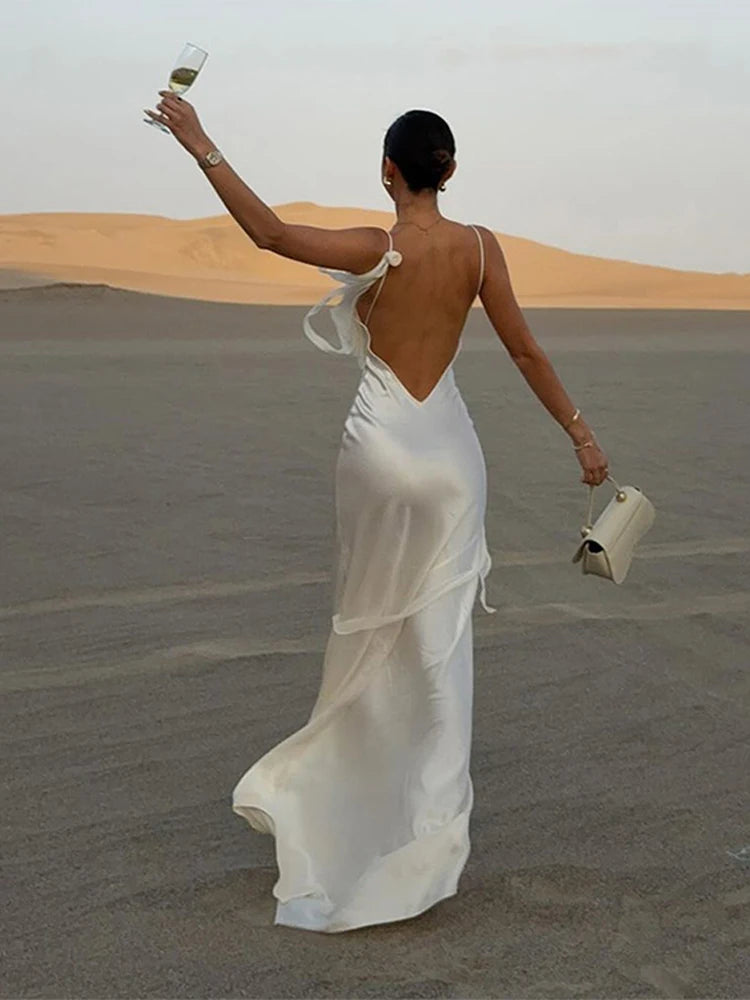 Satin Maxi Dresses For Women Elegant
