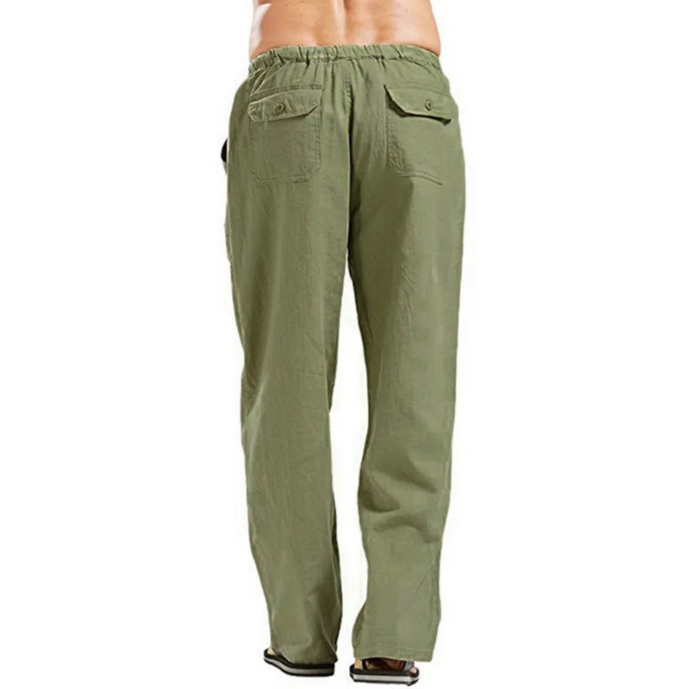 Breathable Linen Trousers Male