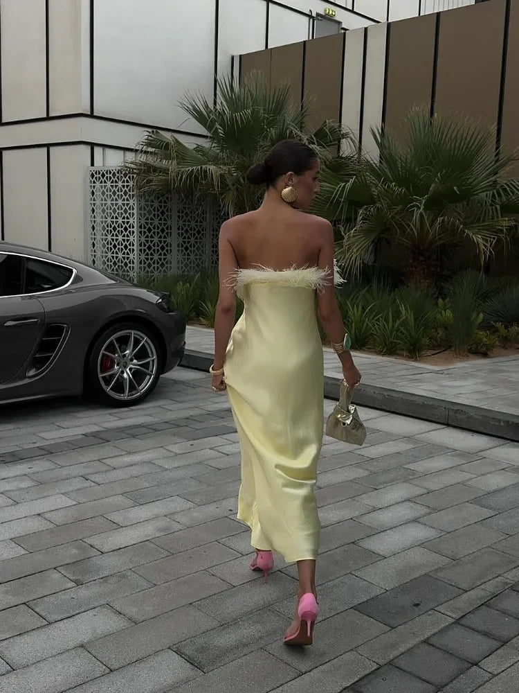 Women Sexy Strapless Backless