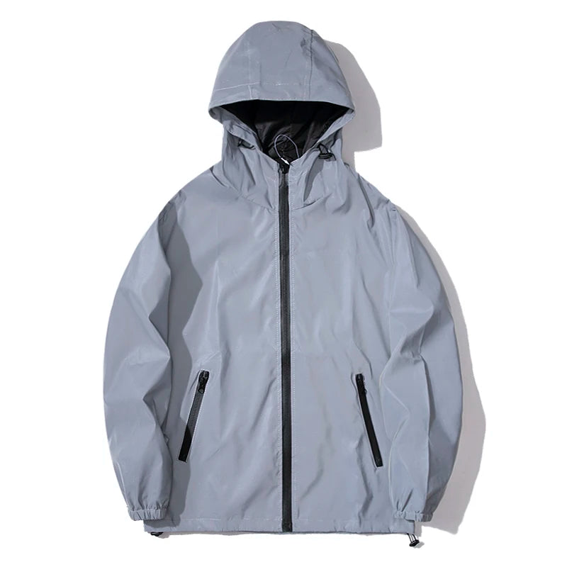 Jackets Double Fabric Windbreaker Hooded Jacket