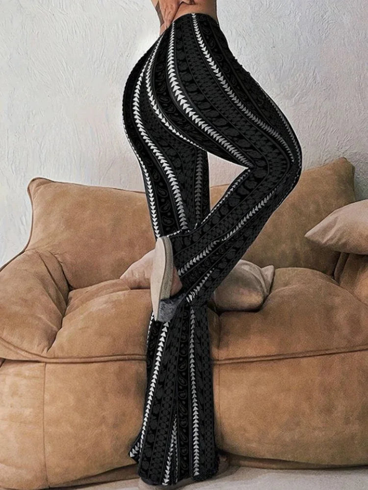 Women Pants Retro Print