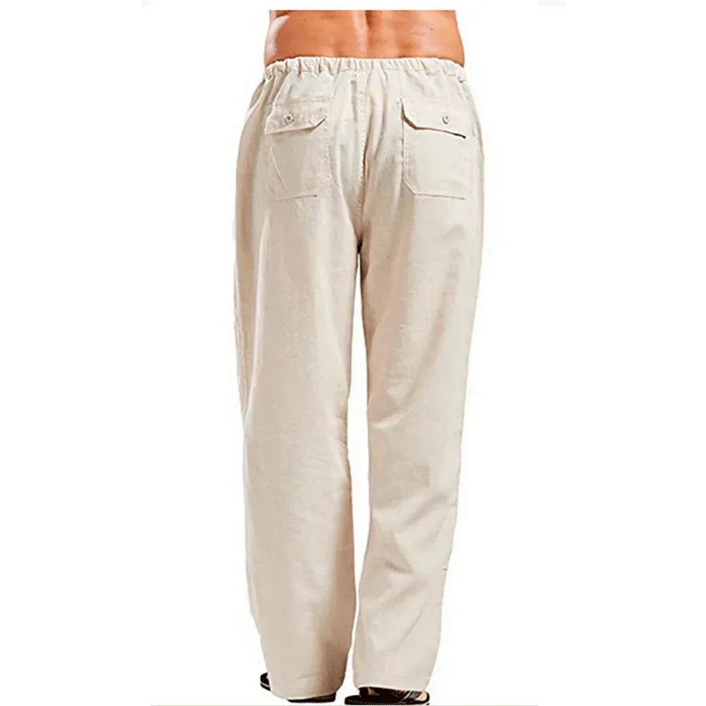 Breathable Linen Trousers Male