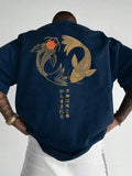 Sleeve T-Shirt with Yin Yang Koi