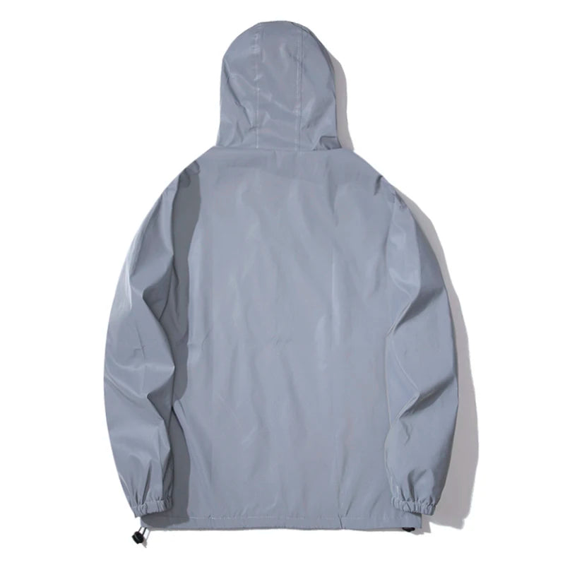 Jackets Double Fabric Windbreaker Hooded Jacket