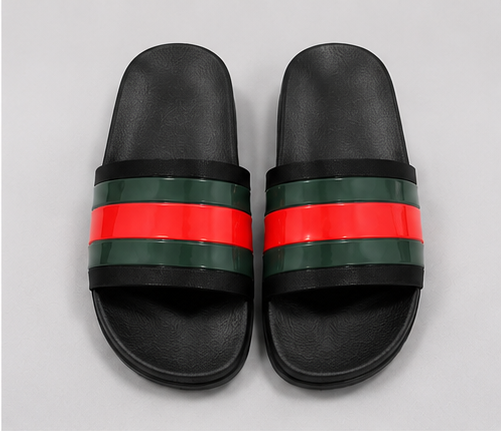 Gucci Men's  Signature Luxe Slides Sandals
