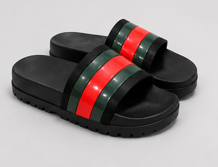 Gucci Men's  Signature Luxe Slides Sandals