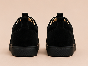 Christian Louboutin Black Velvet Spikes Sneakers